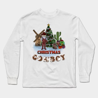 Christmas Cowboy Long Sleeve T-Shirt